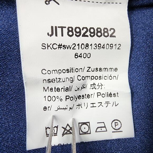 Shein Dress Womens S Blue Split Thigh Satin Cami Midi Stretch Back Zip Party - Picture 4 of 9